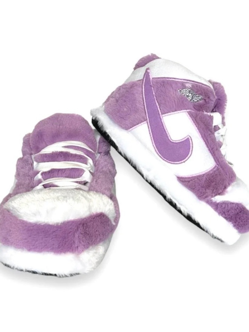 Nike Dunk Air Jordan Slippers, Unisex, lavender & white, One Size Fits Most NWOT